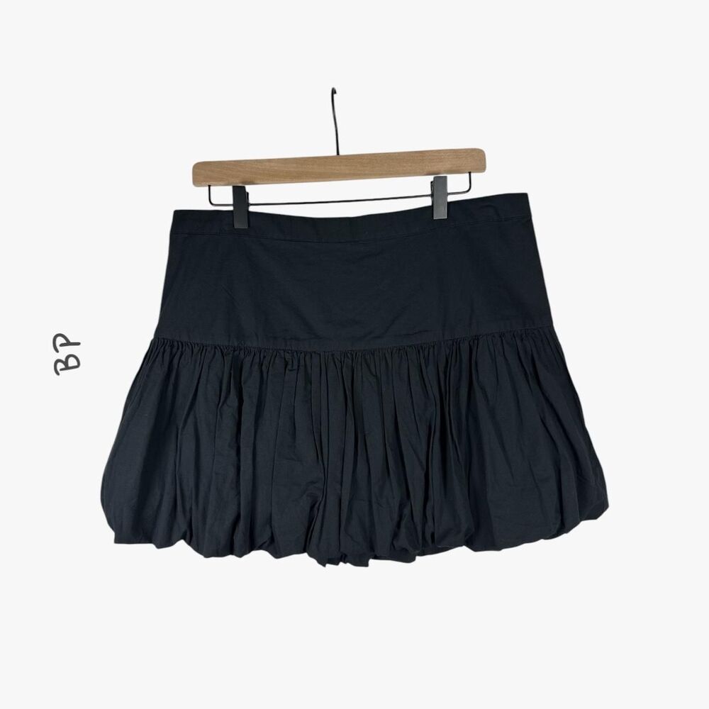 BP. Women's Ruffle Elastic Mini Skirt in Jet Black Size L Preppy